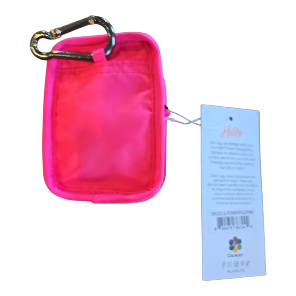 Lug NWT Drizzle Mini Zip Storage Pouch in Powerful Pink